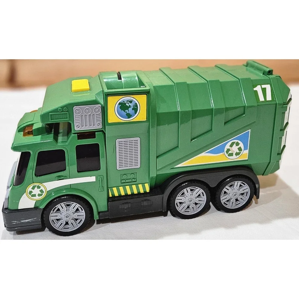 Fast Lane Garbage Truck Lights Sounds Toys R Us Green‎ Trash Truck FOR PARTS